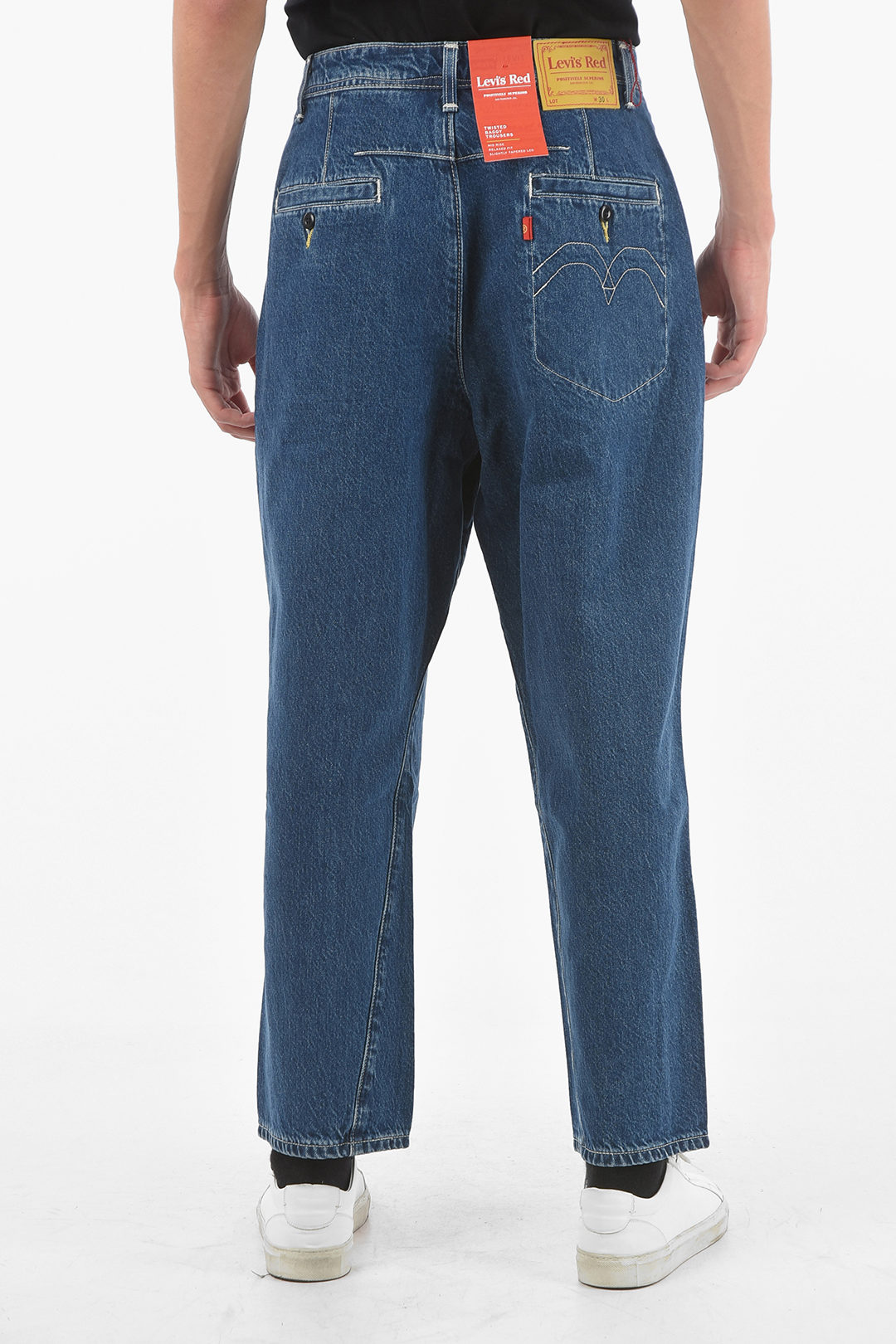 Levi's RED Mid-wash TWISTED Baggy Jeans with 4 Pockets 23cm men - Glamood  Outlet