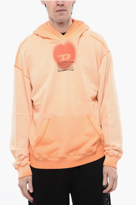 DIESEL RED TAG UNISEX BRUSHED COTTON S-BOXT-HOOD-N10 HOODIE WITH D-