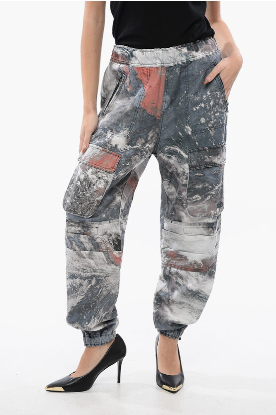 DIESEL RED TAG CAMOUFLAGE P-MIRT-CMF CARGO PANTS WITH DRAWSTRING WA