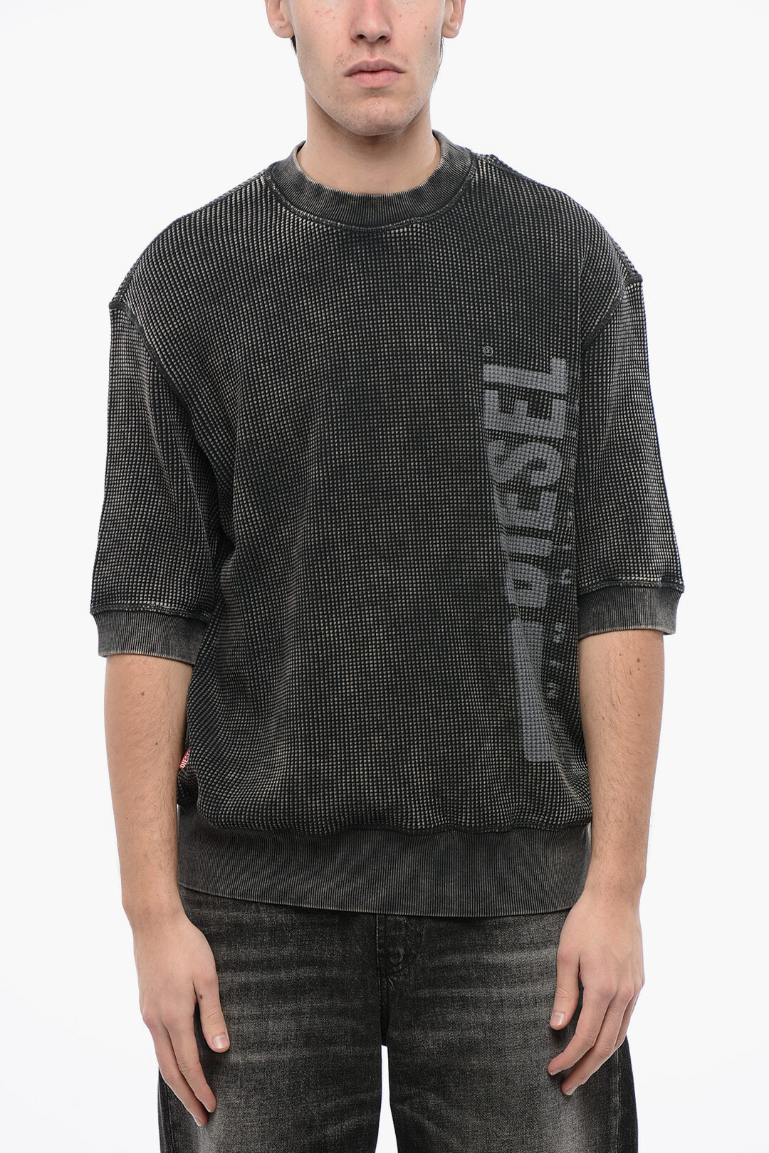 Diesel RED TAG Cotton S-COOLWAFY-N1 Crew-Neck Sweater with