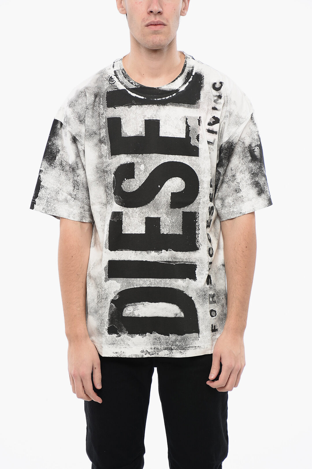 Diesel RED TAG Cotton T-BOXT-BISC Crew-neck T-shirt with