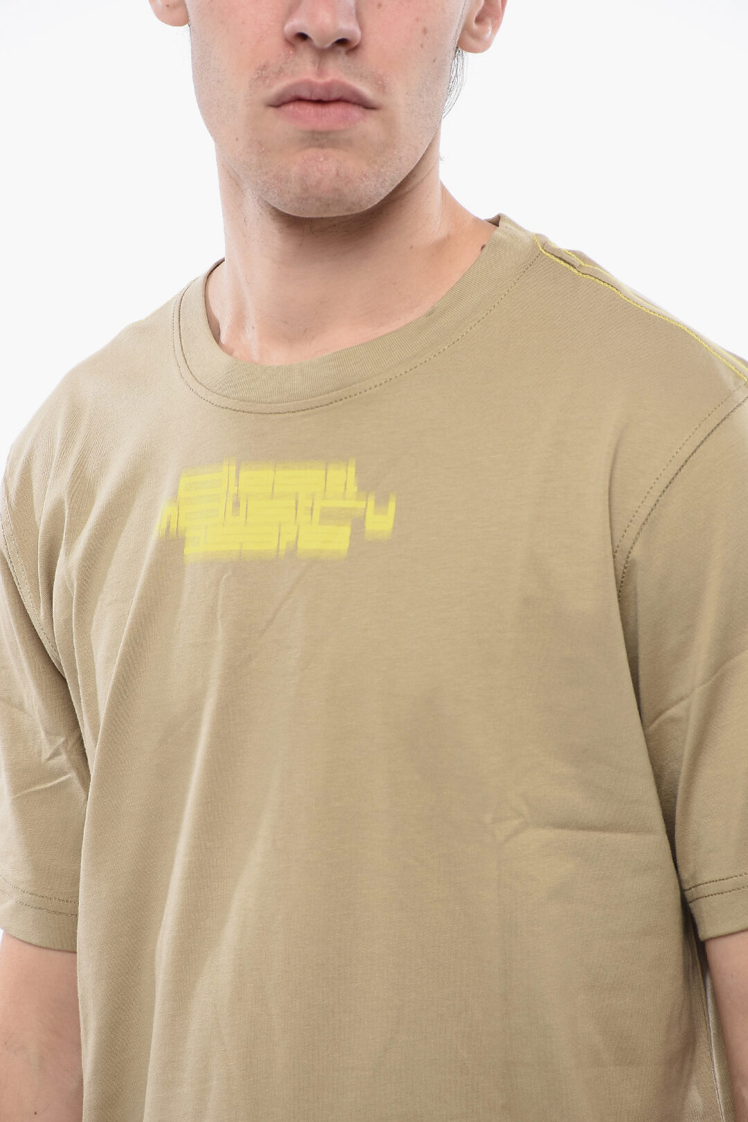 Diesel RED TAG Cotton T-JUST-SLITS-N6 Crew-neck T-shirt with Print men ...