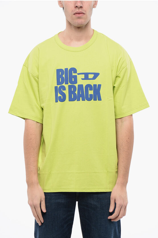 Diesel Red Tag Crew-neck T-shirt T-boxt-back With Embossed Print