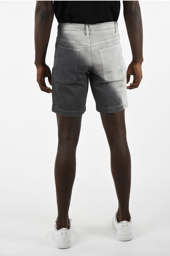 red jean shorts mens