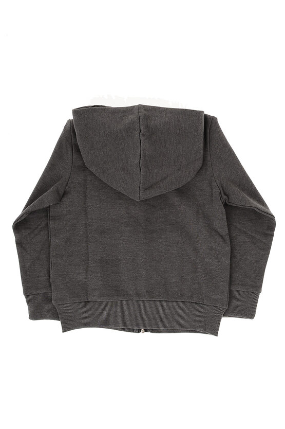 RED TAG Felpa SADONZ in Cotone Garzato con Cappuccio e Chiusura Zip