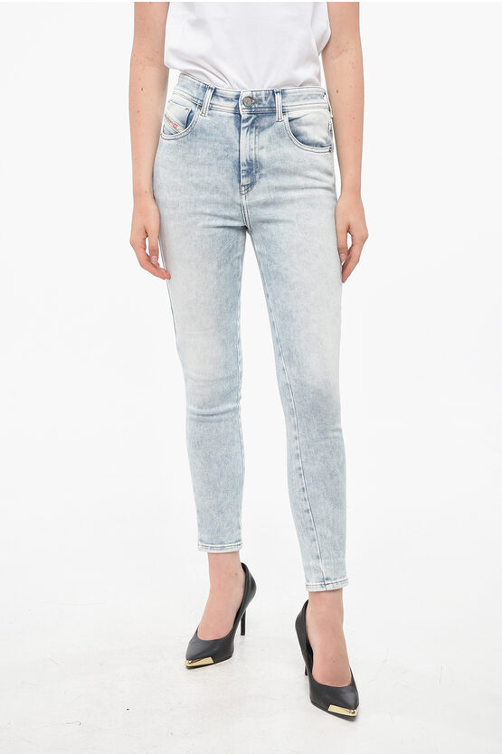Diesel Red Tag Light Washed Slandy Skinny Fit Denims 13cm Grösse 30 In Blue