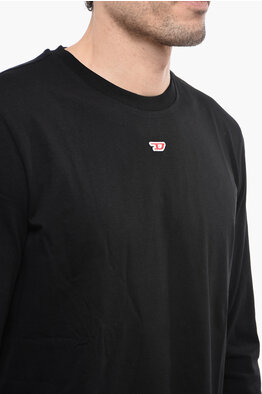 Outlet Diesel men Long Sleeve T-Shirts Black Spring-Summer new - Glamood  Outlet