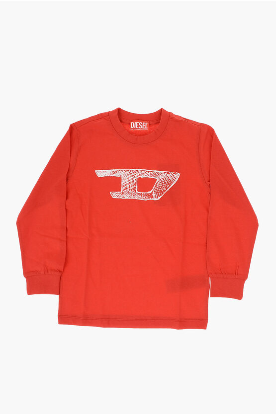 Diesel Red Tag Long Sleeve Tdad Crew-neck T-shirt