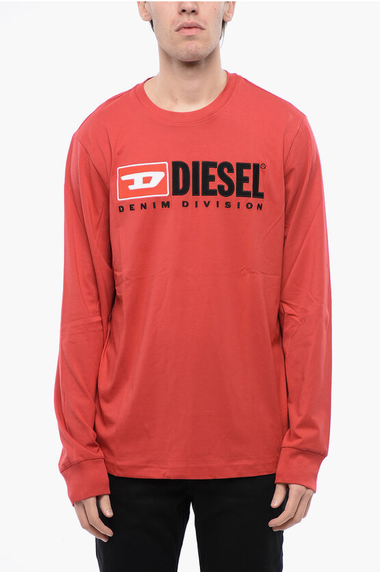 Diesel Red Tag Long Sleeved T-just-ls-div Crew-neck T-shirt