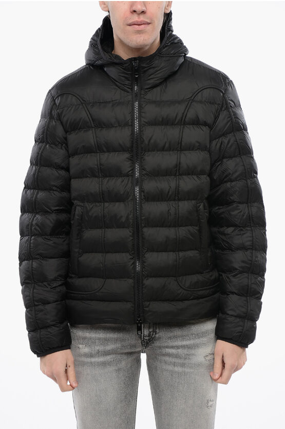 Diesel W-hawkyl Man Down Jacket Black Size 42 Polyester