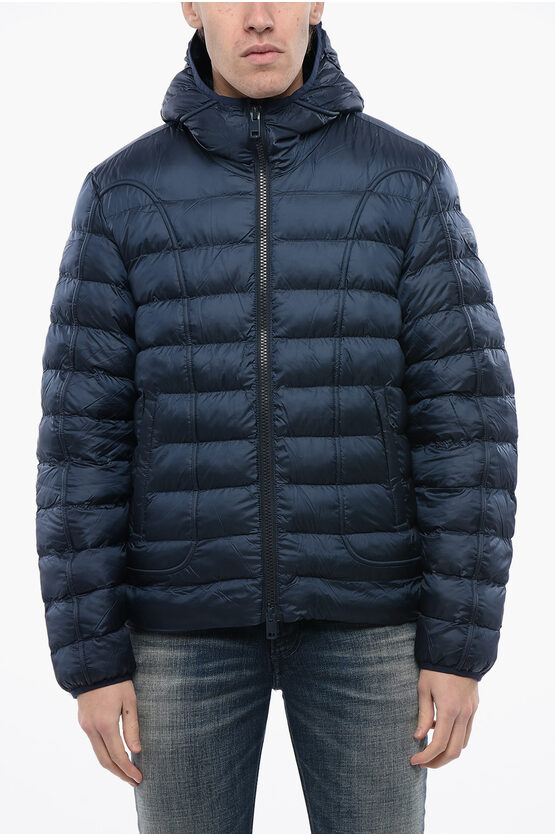 Diesel Red Tag Quilted W-scottys Giacca Lightweight Jacket With Zip