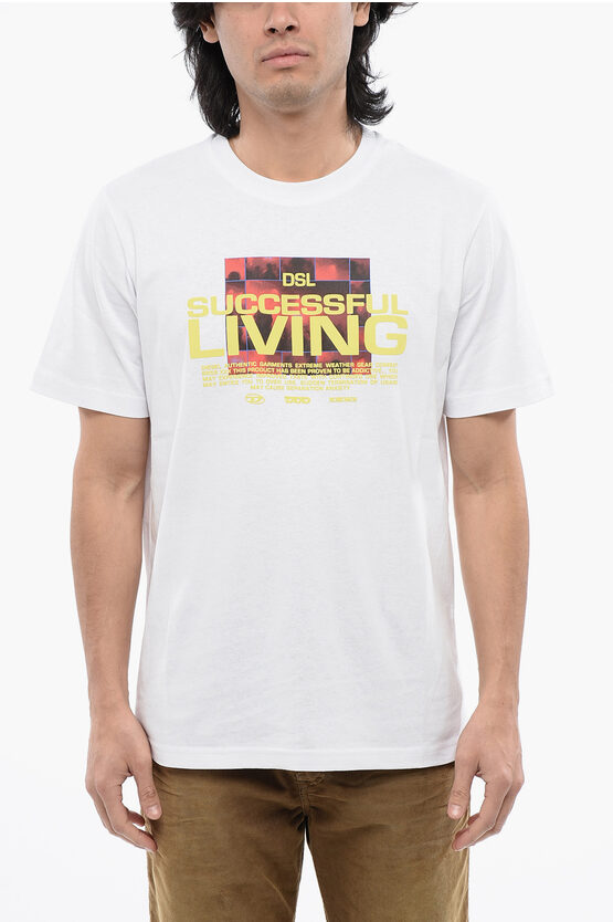 Diesel Red Tag Relaxed Fit T-just-n5 Crew-neck T-shirt With Graphic