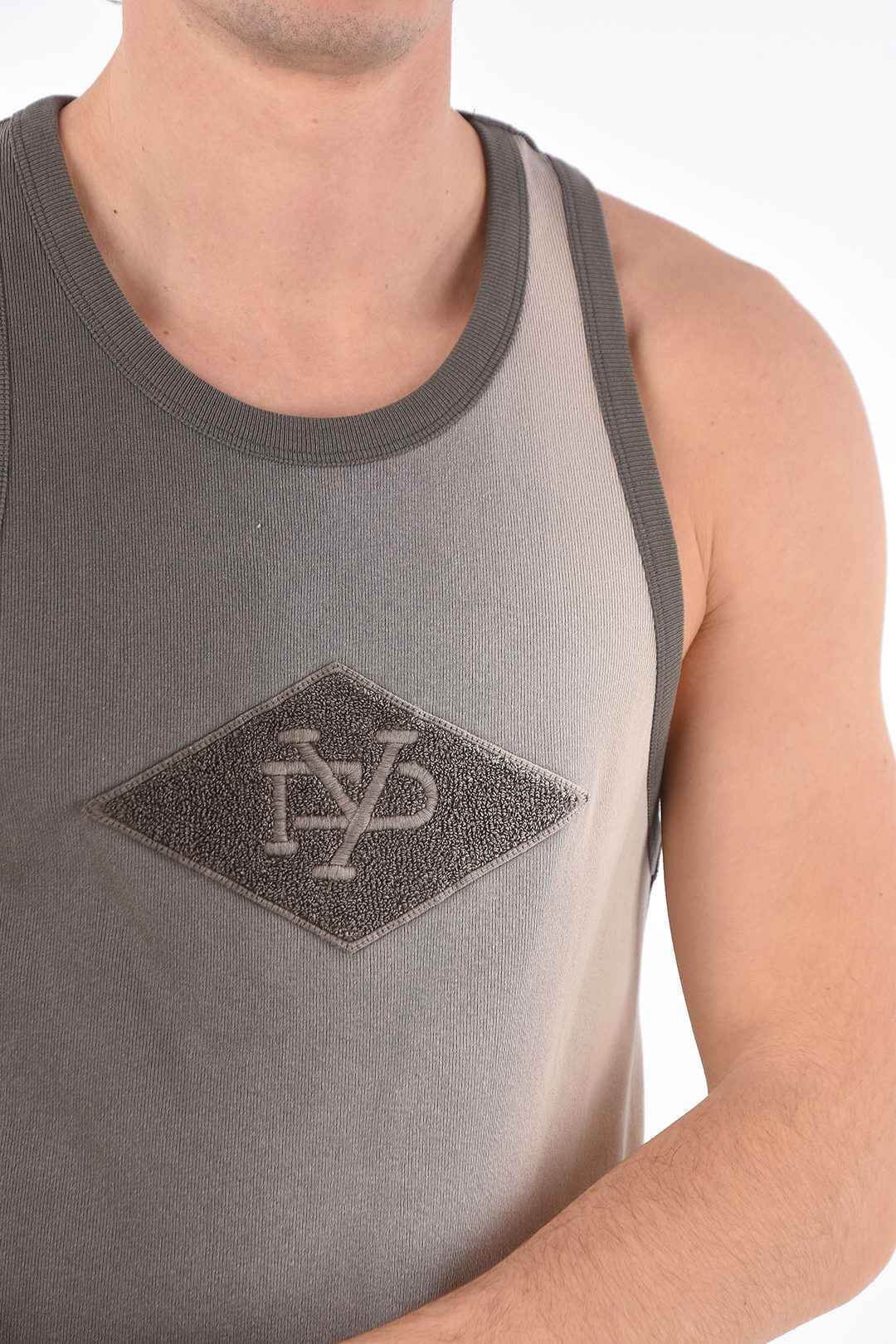 Diesel RED TAG Ribbed Tank Top with Terry Patch men - Glamood Outlet