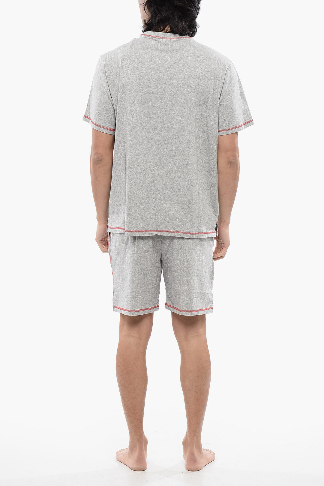 Pigiama Corto In Jersey Di Cotone Uomo | Nero | Diesel - Foto 3