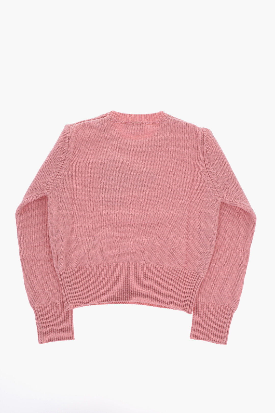 RED TAG Solid Color KAREESA Crew-neck Sweater with Oval-D Logo