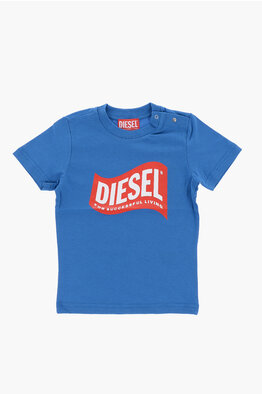Diesel Kids logo-print cotton sweatshirt - White