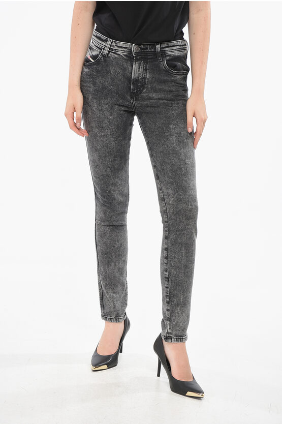 Diesel Red Tag Stone Washed Babhila Skinny Fit Denims 13cm Grösse 30 In Gray