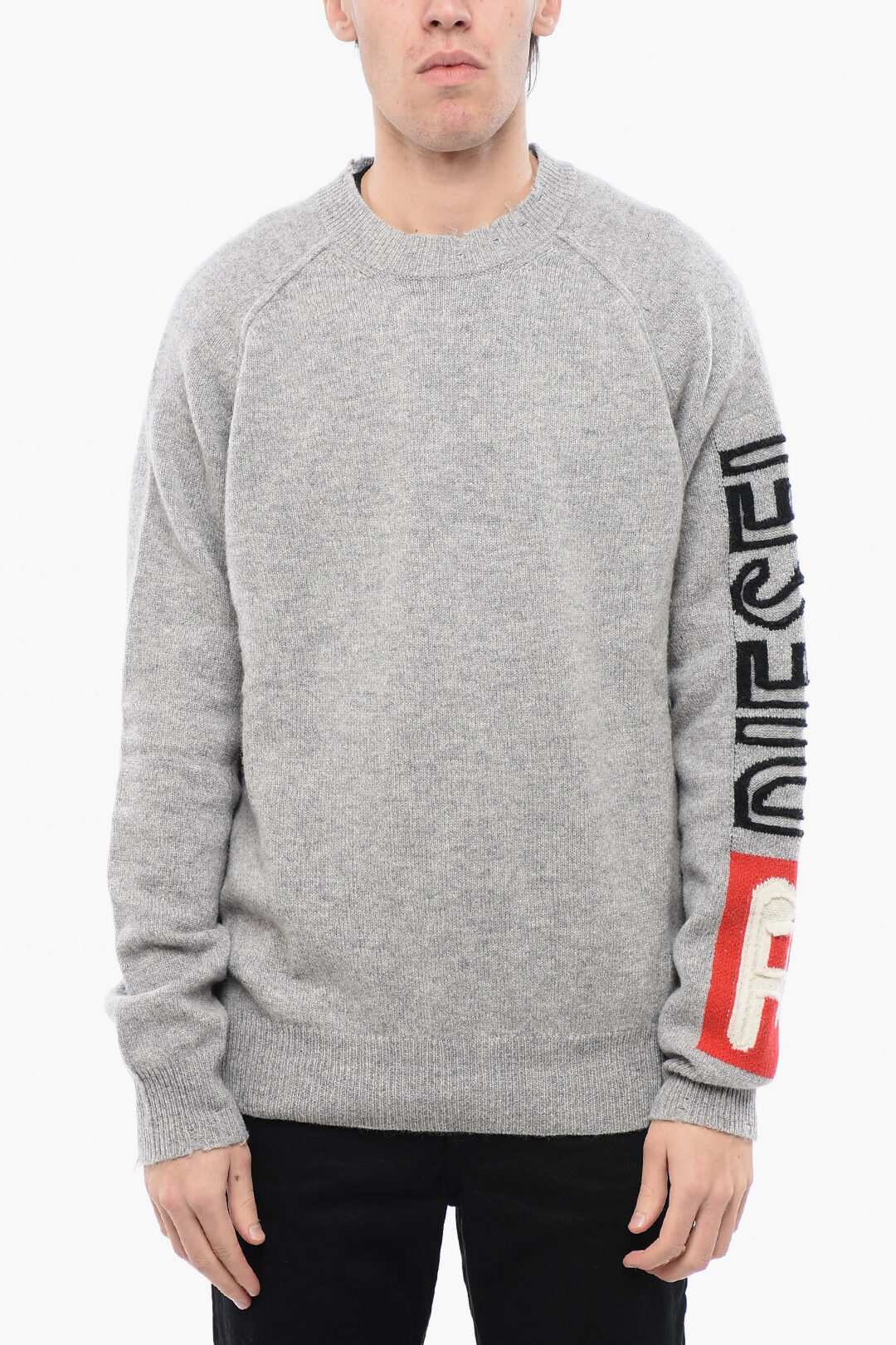 Diesel RED TAG Wool K-SARIA Crew-neck Sweater with Embossed