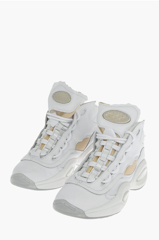 Shop Maison Margiela Reebok Leather Project 0 Tq Memory Of Mid Sneakers