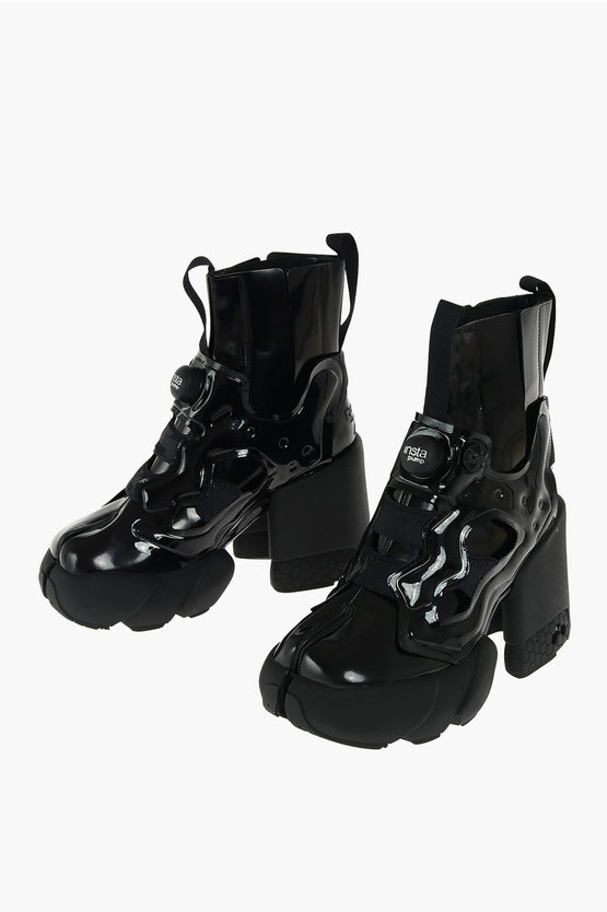 Maison Margiela Reebok Mm22 Heeled Tabi Booties In Black