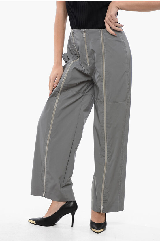 Jil Sander Reflector Cropped Pants With Zipped Detailing