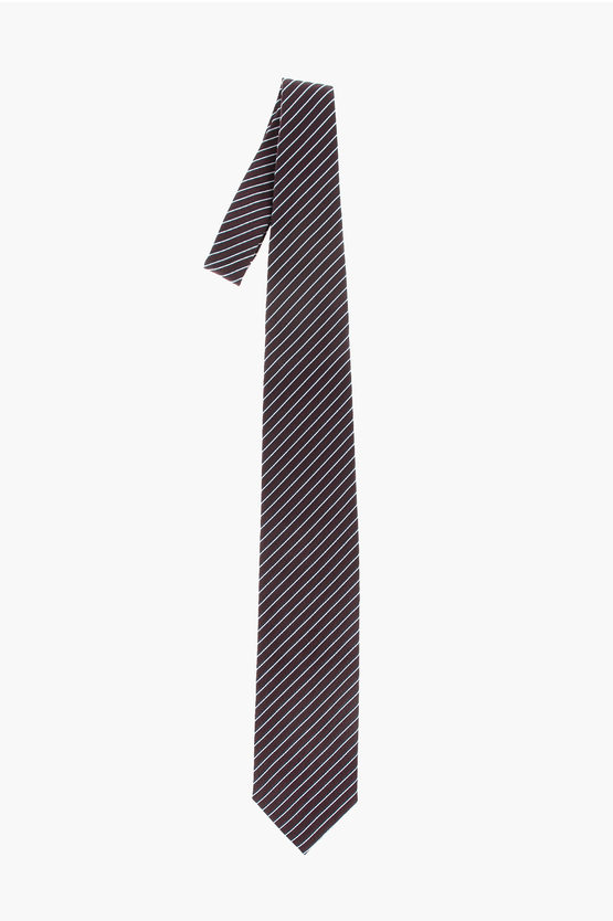 Ermenegildo Zegna Regimental Striped Silk Tie In Multi