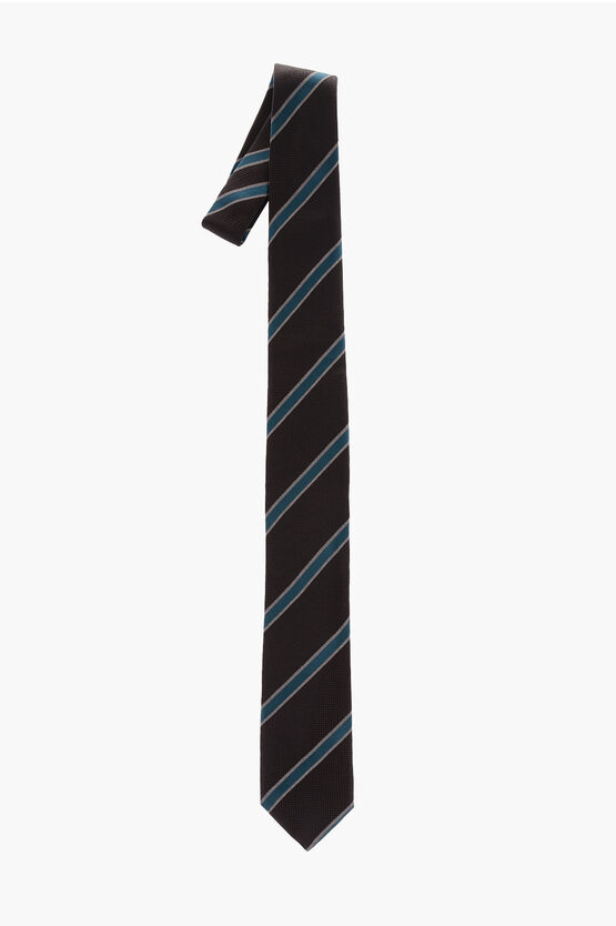 Corneliani Regimental Striped Silk Tie In Multi