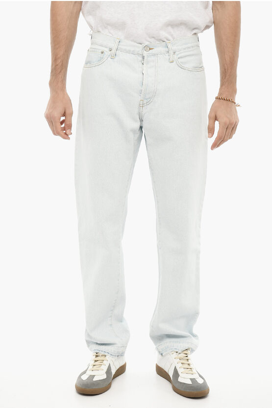 Department 5 Regular Fit Bowl Jeans With Logoed Buttons 23cm In White