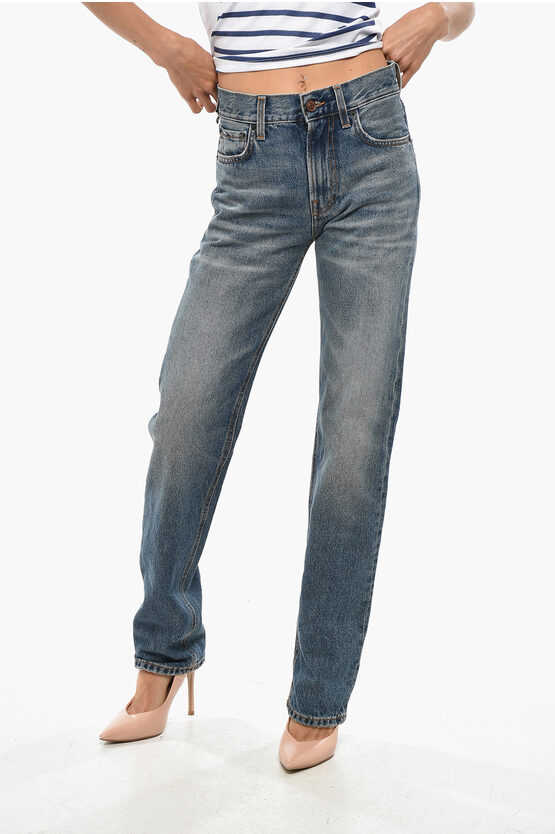 Haikure Regular Fit Cleo Jeans With Visible Stitching 17cm In Blue