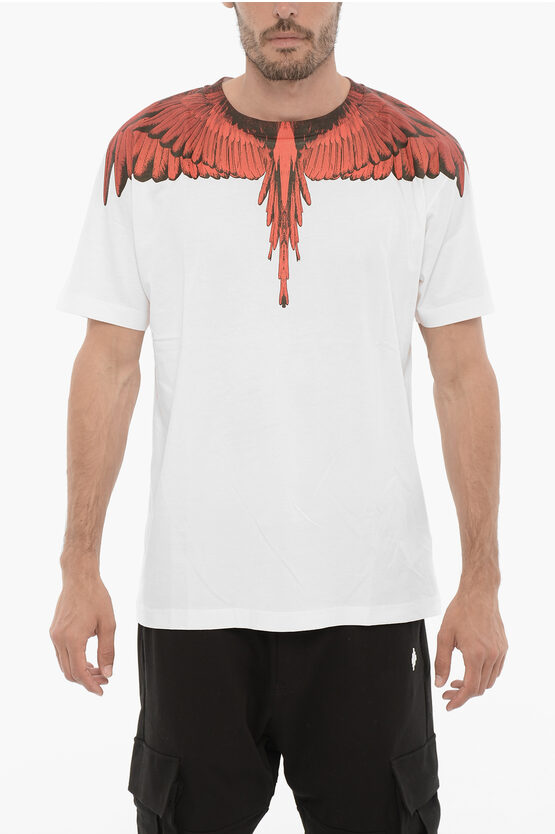 Shop Marcelo Burlon County Of Milan Regular Fit Icon Wings Crew-neck T-shirt