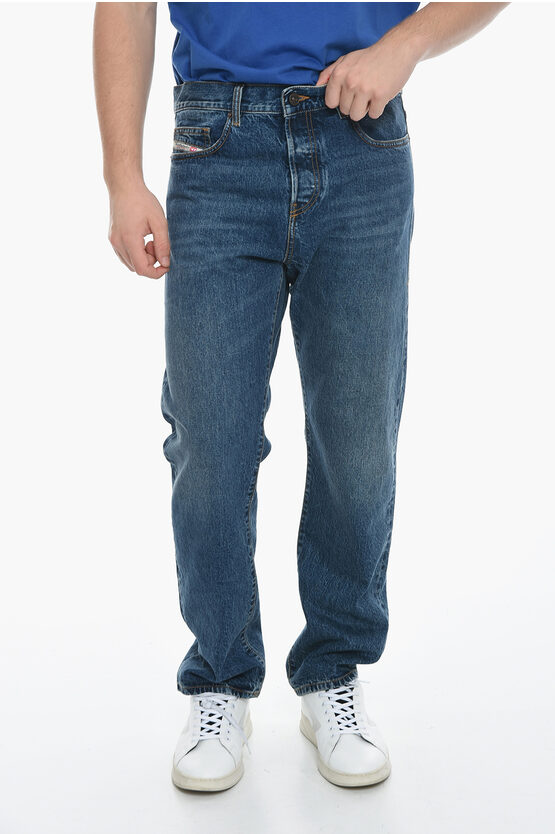 Diesel Regular Fit Mid Waist 2020d-viker Jeans 20cm In Blue