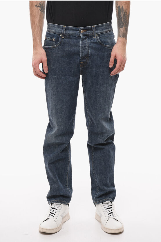 Department 5 Regular Fit Newman Jeans With Visible Stitching 18cm In Blue