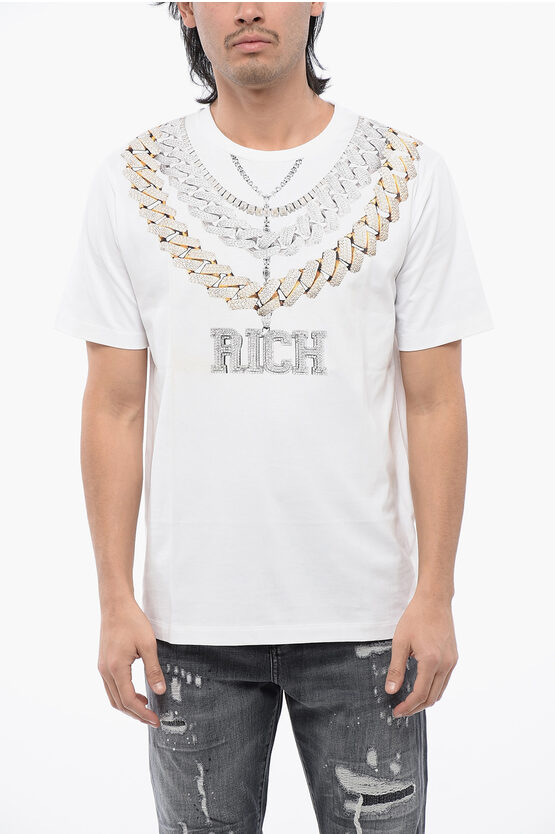 John Richmond Regular Fit Shinazu T-shirt With Necklace Print