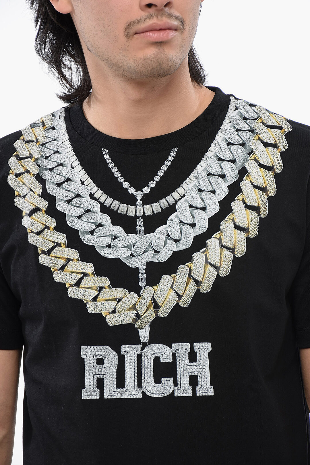 John Richmond Regular Fit SHINAZU T-shirt With Necklace