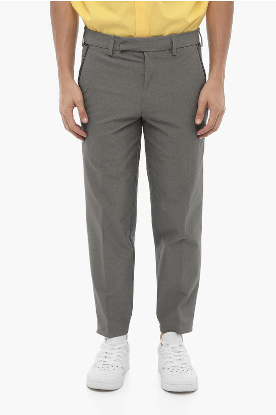 Neil Barrett Low-waist Slim-fit Trousers In Grey