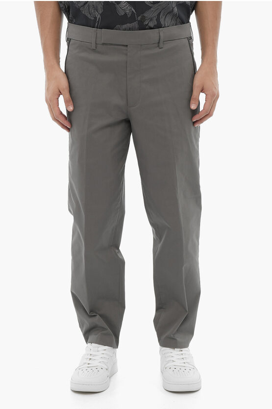 Neil Barrett Regular Fit Slim Fit Pants With Belt Loops In Gray