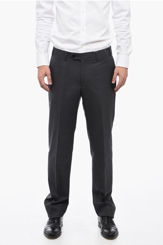 Shop Corneliani Regular Fit Virgin Wool Leader Pants