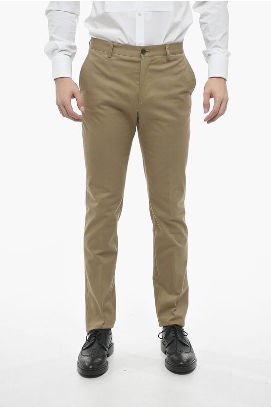 Etro Regular Fit Welt Pockets Trousers In Brown