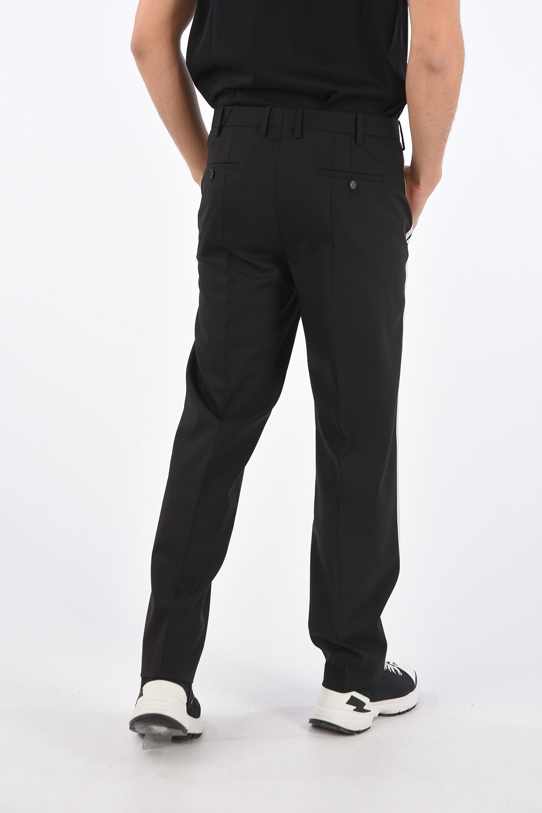 Neil Barrett Slim Fit Regular Rise Two Tone Pants men - Glamood Outlet