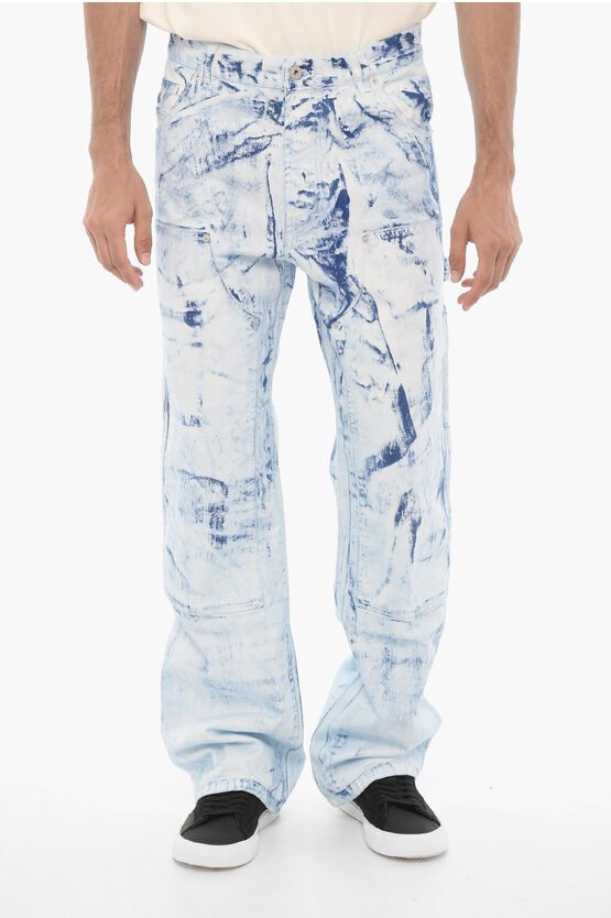 Heron Preston Regular Waist Bleached Effect Jeans 25cm