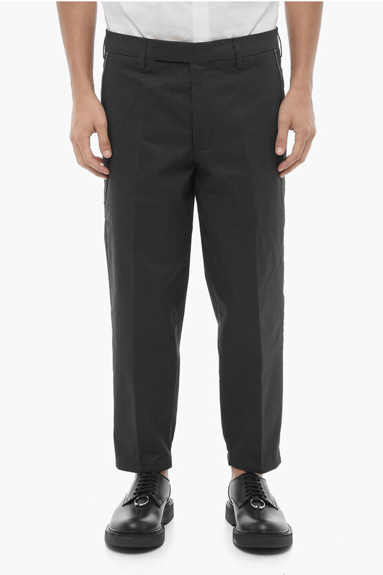 Neil Barrett Regular Waist Slim Fit Pants With Belt Loops In Black