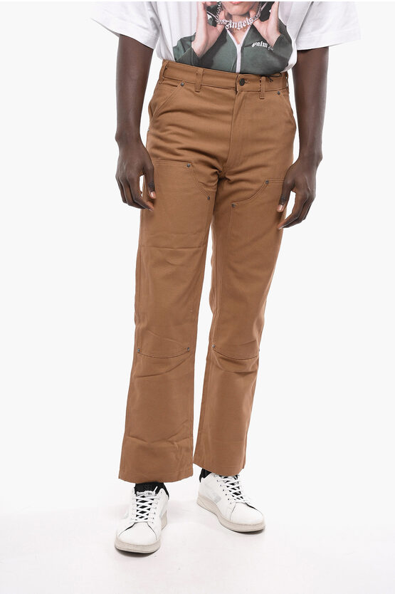 Dickies Regular Waist Solid Color Pants In Brown