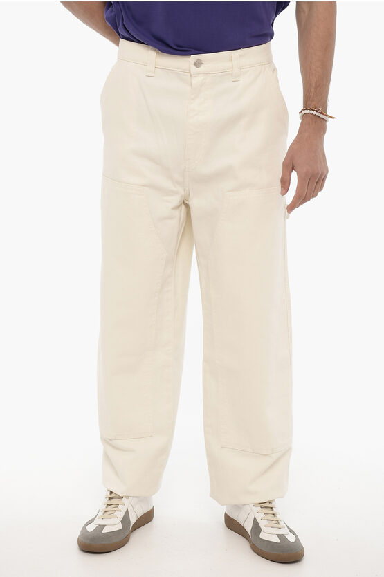 Stussy Regular Waist Solid Colour Trousers In Neutral