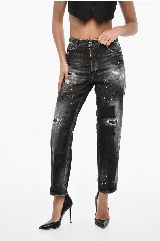 Dsquared2 Regular Waist Vintage Effect Boston Jeans