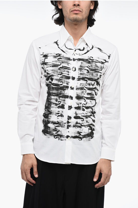 Shop Stefan Cooke Relaxed Fit Shirt With Trompe L'oeil Print