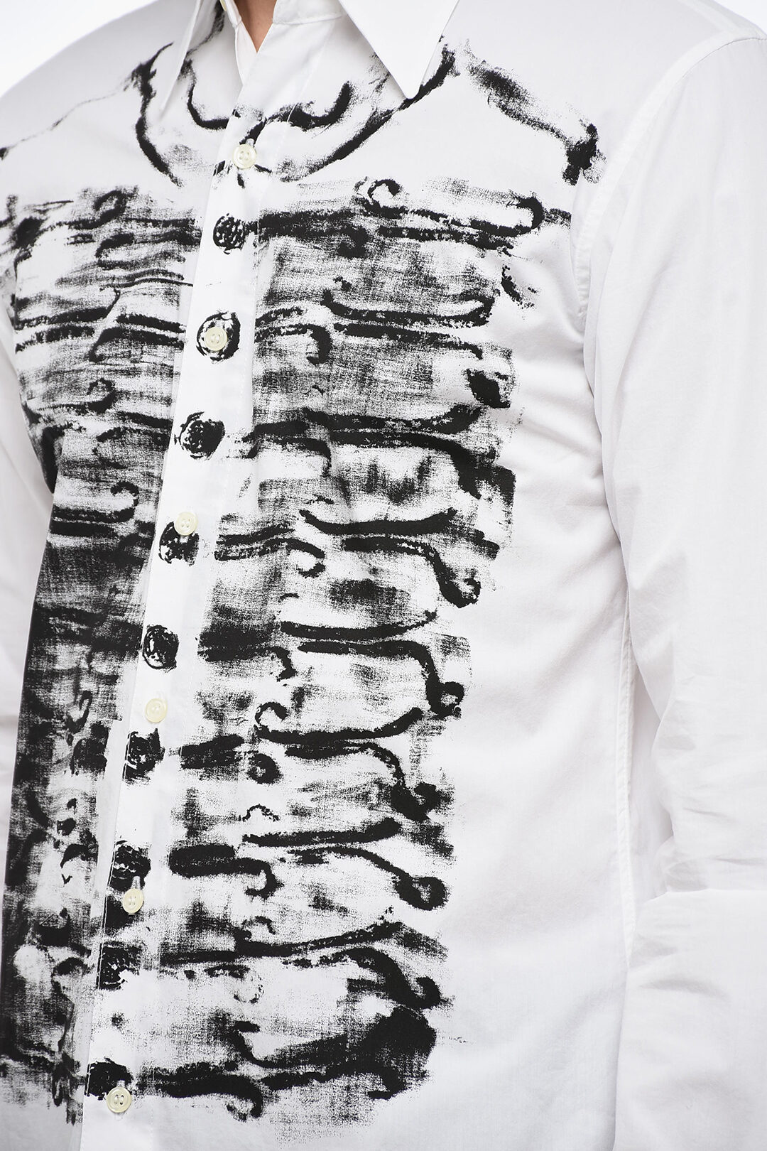 Stefan Cooke Relaxed Fit Shirt with Trompe L'Oeil Print men