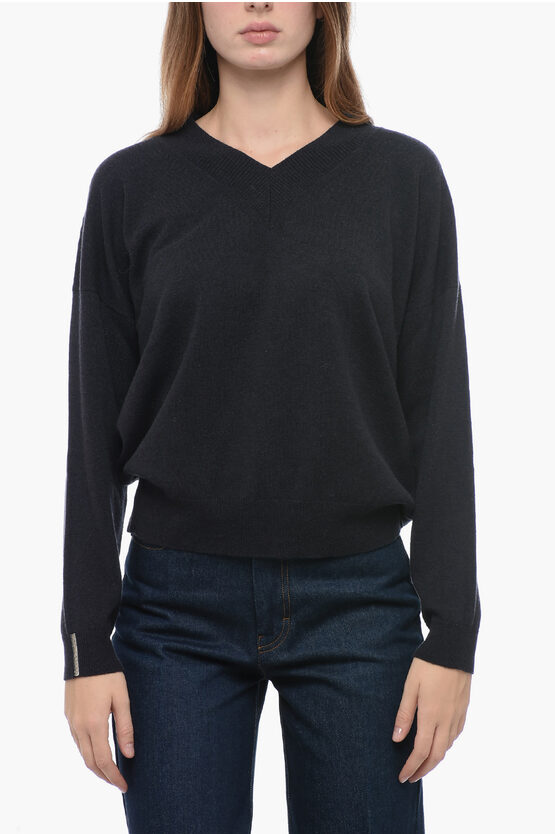 Shop Peserico Relaxed Fit Sweater With V Neck