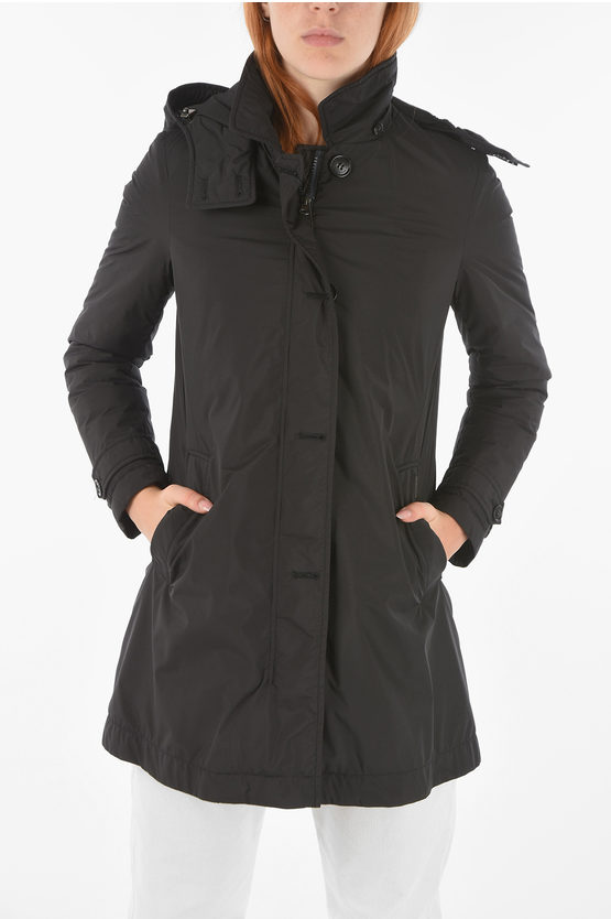 Shop Woolrich Removable Hood Ampersand Down Jacket