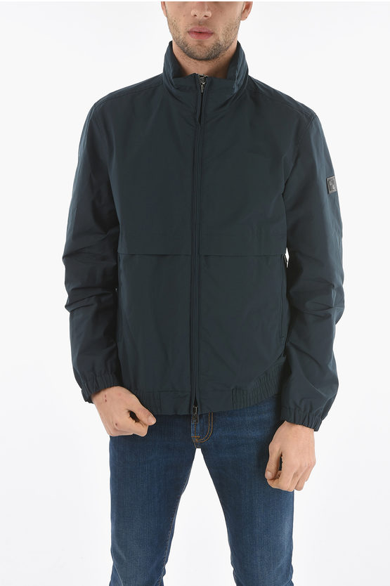 Woolrich Removable Hooded Solid Color Mallard Windbreaker With Maxi P