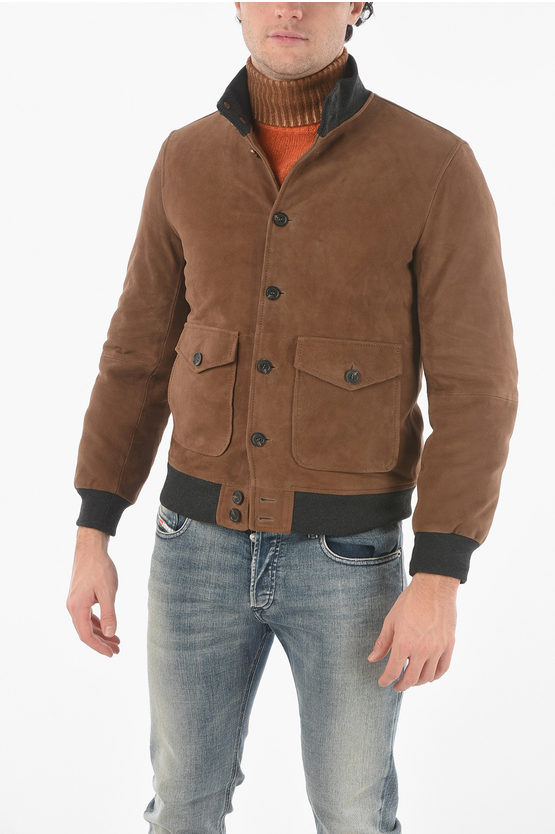 Altea Removable Lining Suede Bomber Jacket men Glamood Outlet